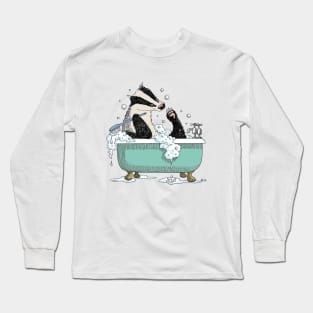 Bathin' Badger Long Sleeve T-Shirt